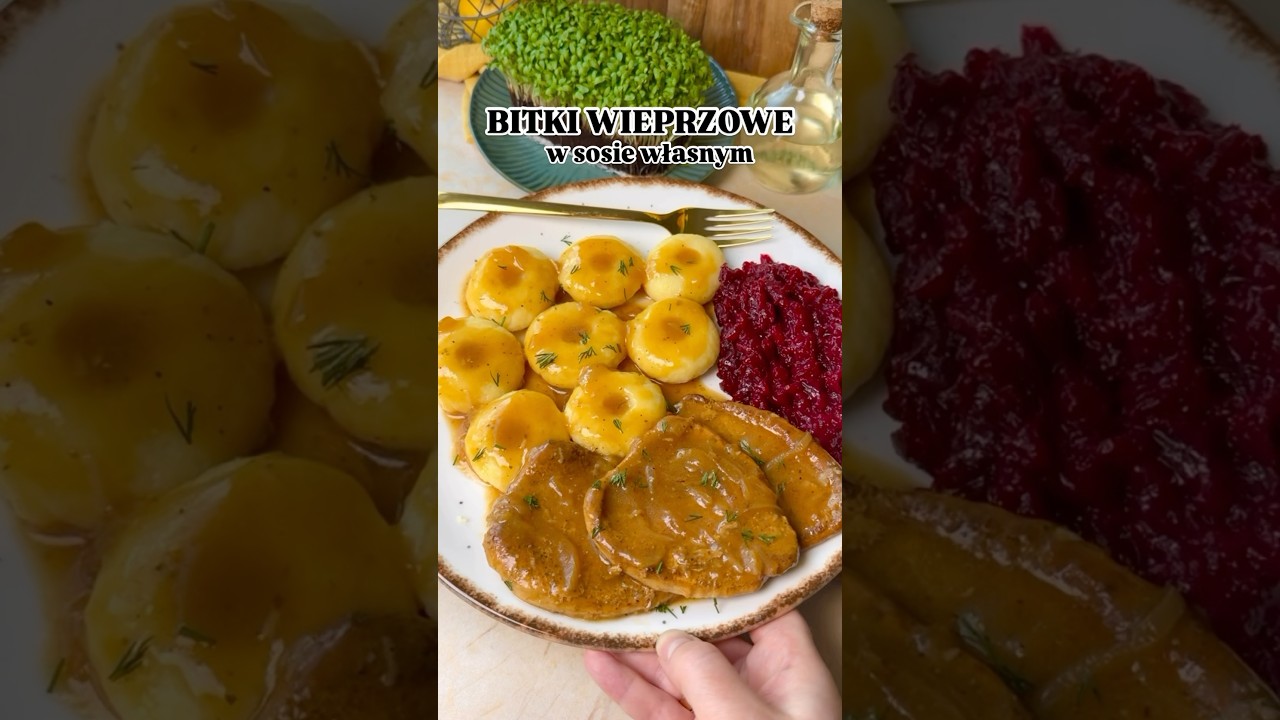 Bitki wieprzowe w sosie własnym😋 PRZEPIS⬇️ #meat #dinnerrecipe #obiad