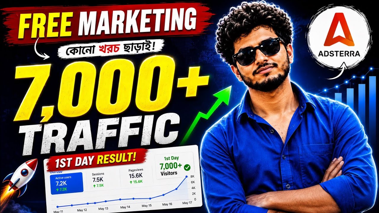 Adsterra Organics Traffic Method 2026 |  Adsterra + Monetag High CPM Method |Bangla Tutorial 