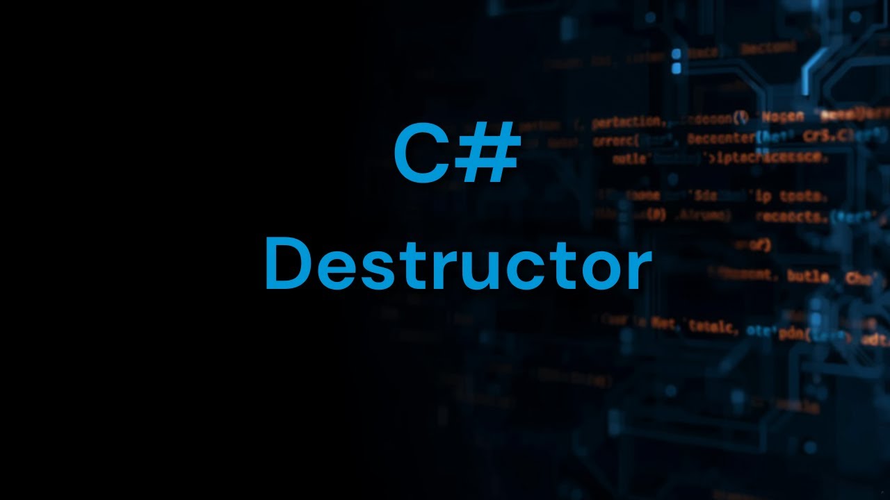 Destructor in C# | C# object-oriented programming | C# oops