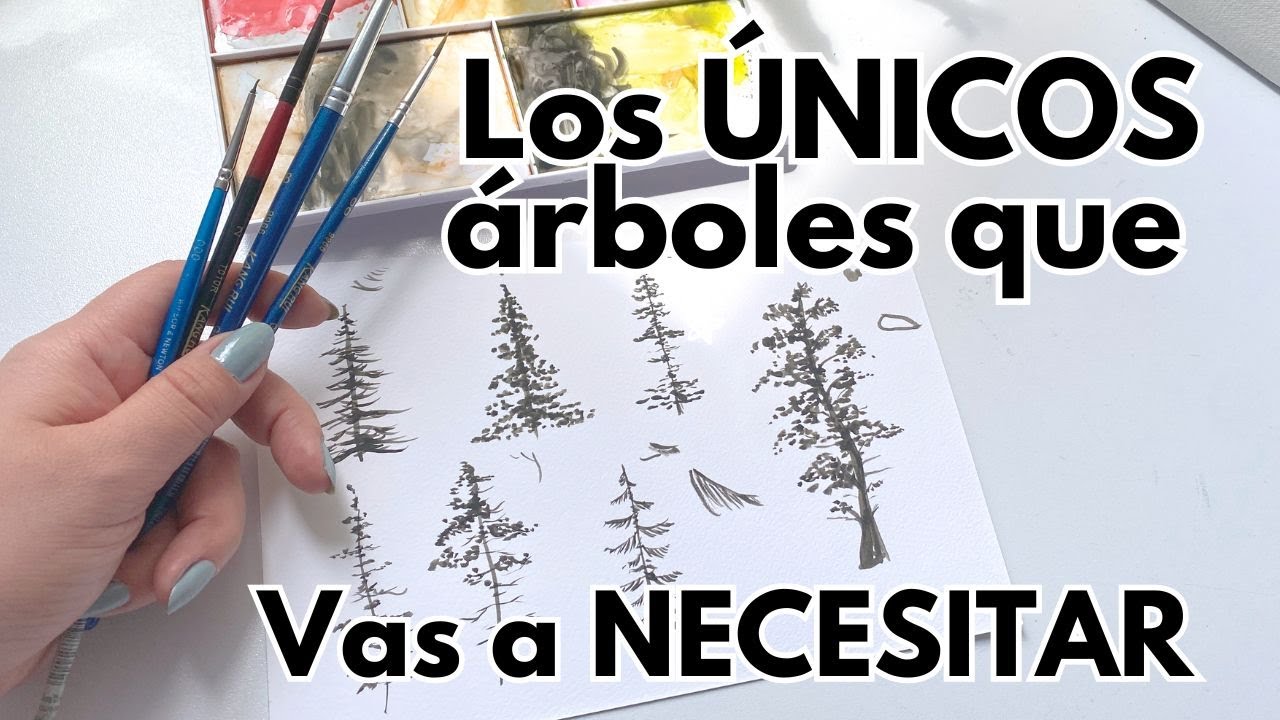 Pinta con ACUARELAS 7 Tipos de Árboles que Transformarán tus Paisajes - Tutorial fácil principiantes