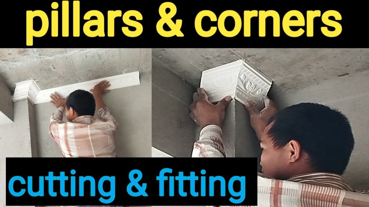 The Cornice Strip Lotus Cutting & Fitting Corner & Pillar ll Very Good Quality Best Finishing ll