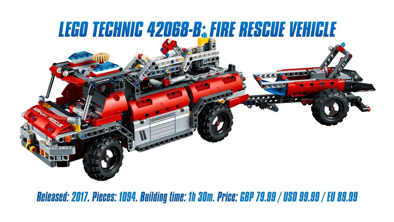 LEGO Technic 42068 B-model: Fire Rescue Vehicle In-depth Review & Speed Build [4K]