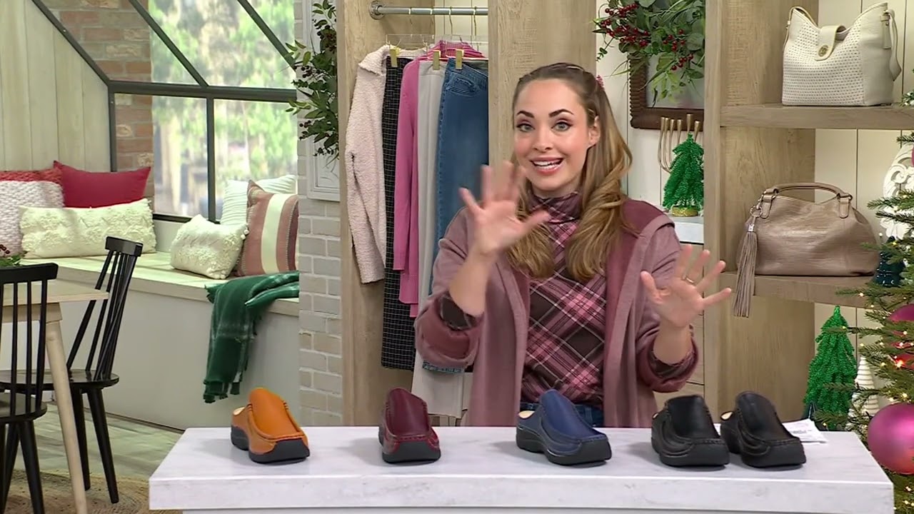 Wolky Leather Moccasin Top Clogs - Roll Slide on QVC