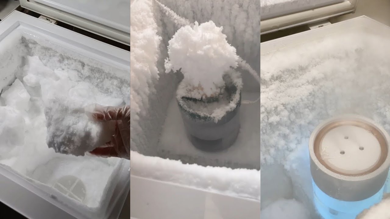 ASMR FREEZER FROST ICE EATING