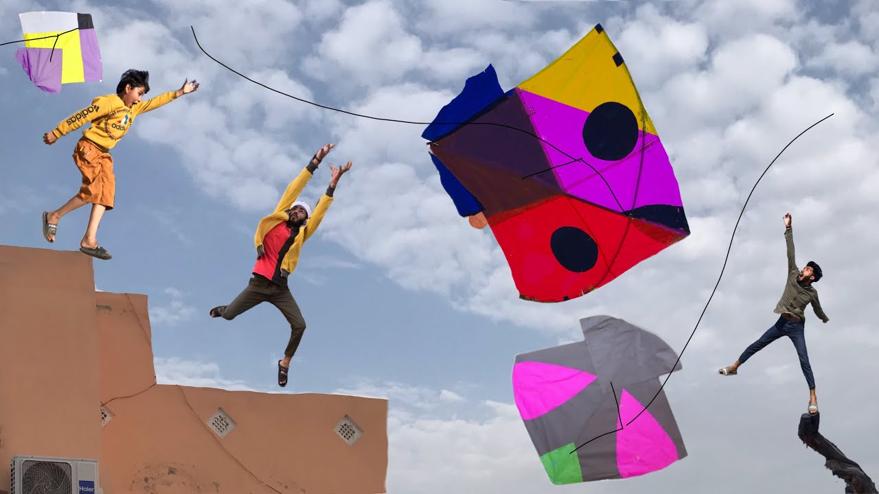 New Trick Kite Caught with Big Challenge | kite Flying kite fight