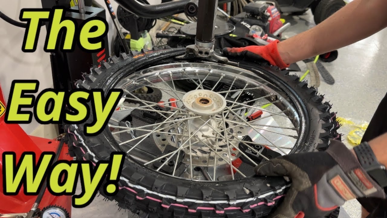 Changing A Dirt Bike Tire With A Tire Machine! Demonstration & Review
