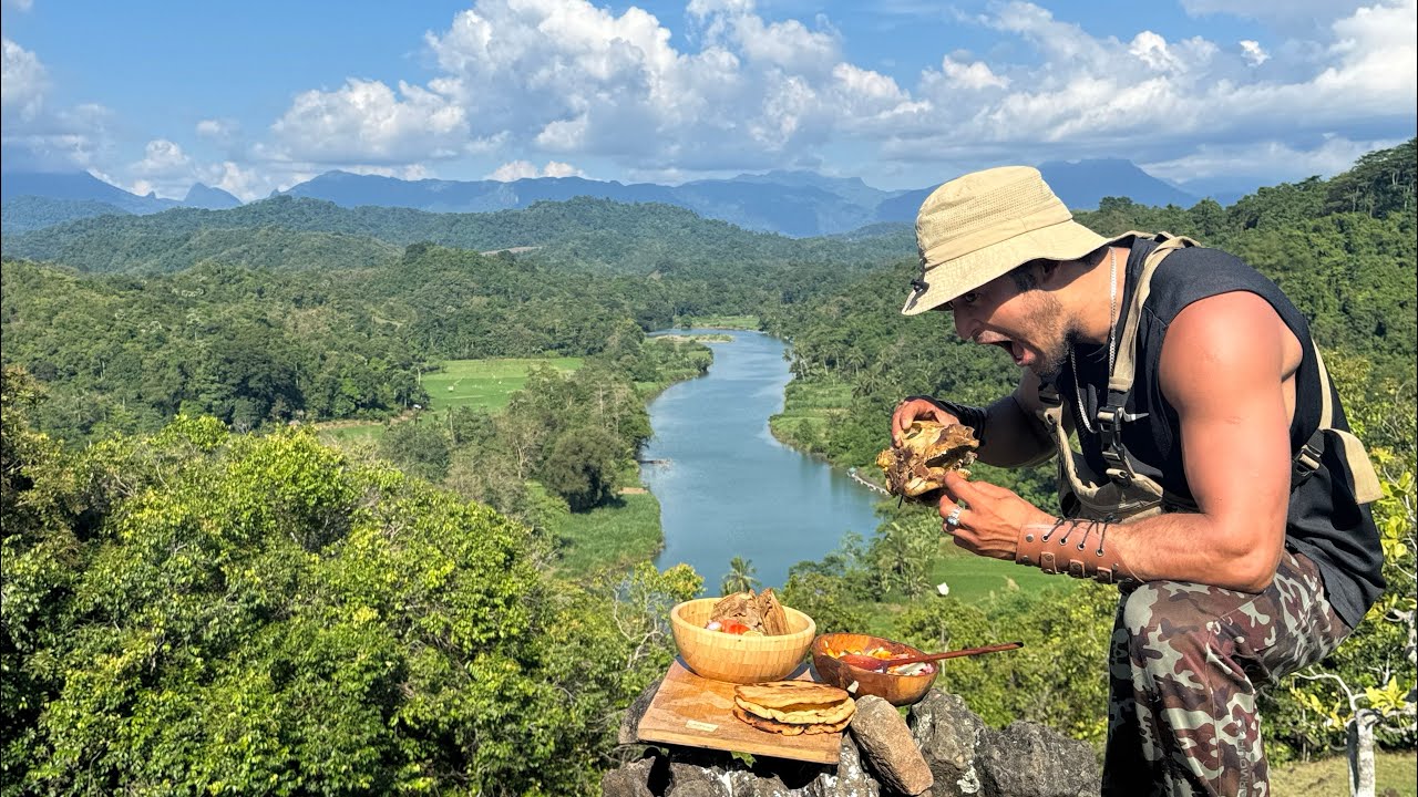 Sop kepala kambing kuah susu cara alami. Bukit maddo barru Sulawesi Selatan Indonesia VLOG🏕️🪵🍃🔥