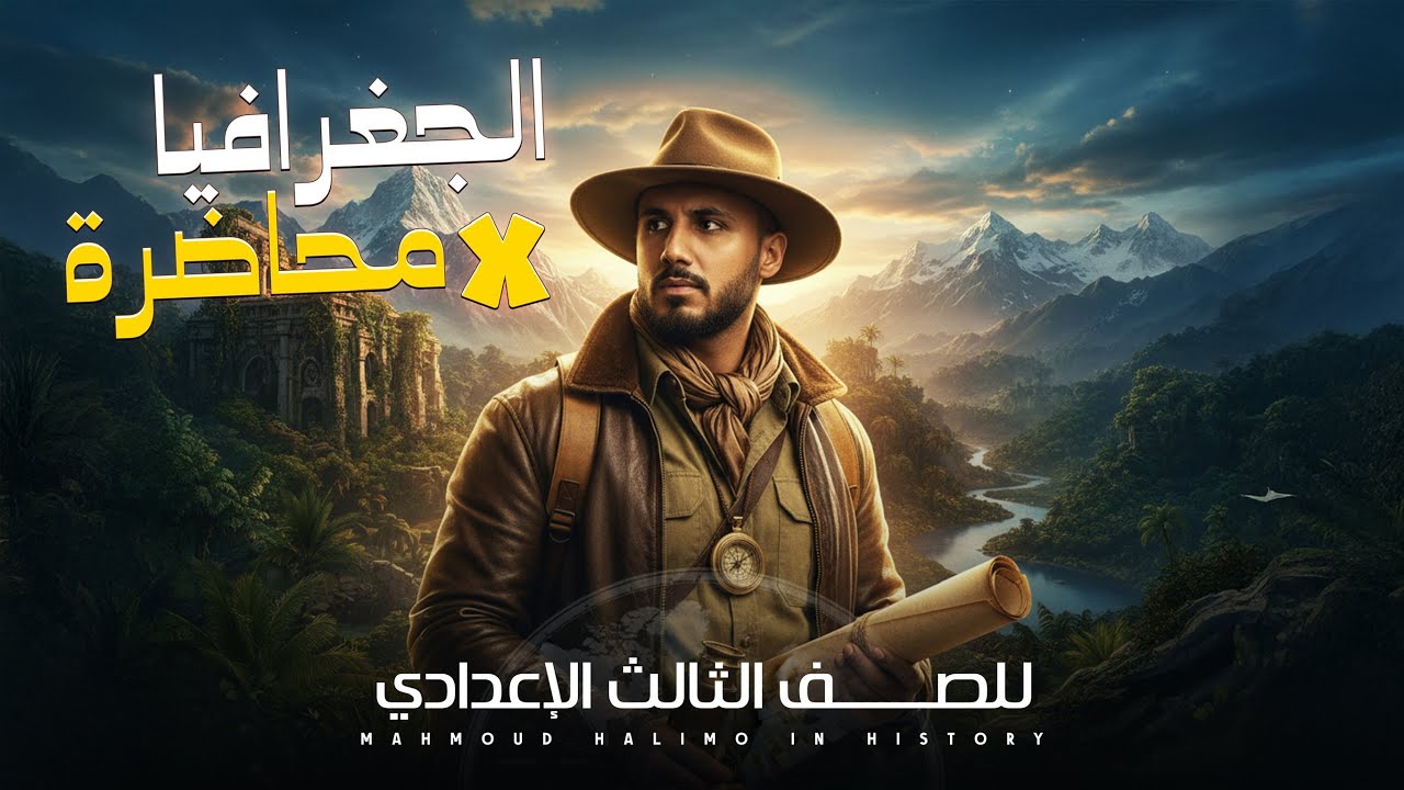 الصف الثالث الاعدادى2026 (ليالى الامتحان) شرح و مراجعه منهج الجغرافيا 2026 محمود حليمو