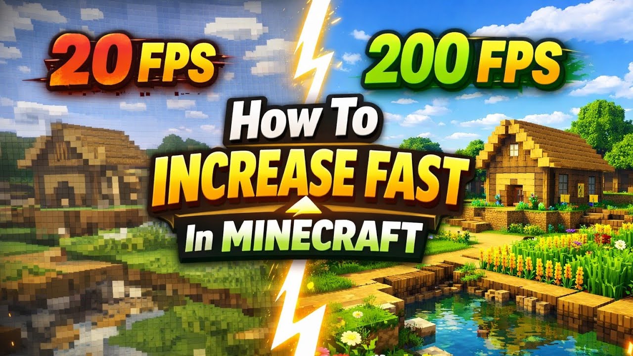 20 FPS ➜ 200 FPS 😱 How to Increase FPS in Minecraft | BOOST PERFORMANCE #minecraft 