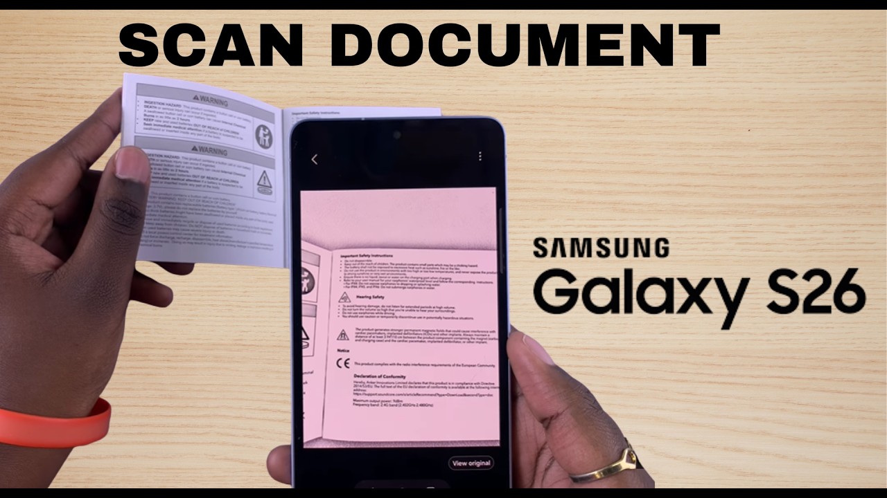 How To Scan Documents  On Samsung Galaxy S26  / S26 Ultra