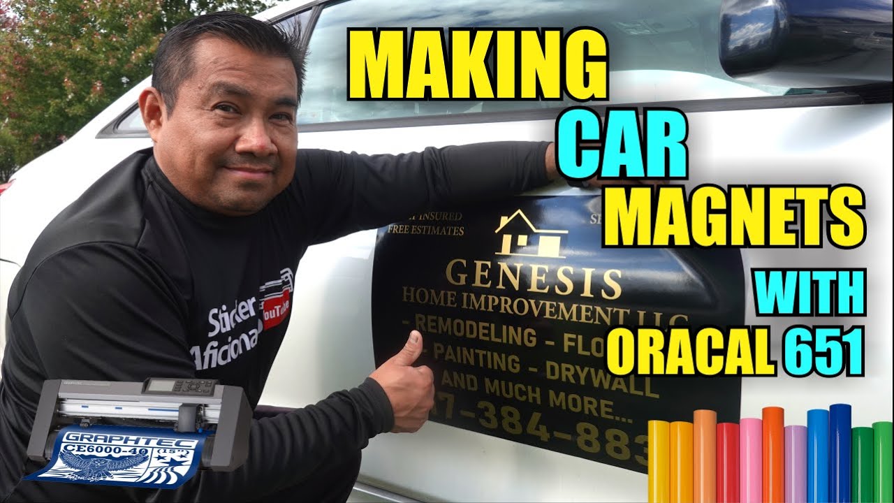 Making car magnets with vinyl