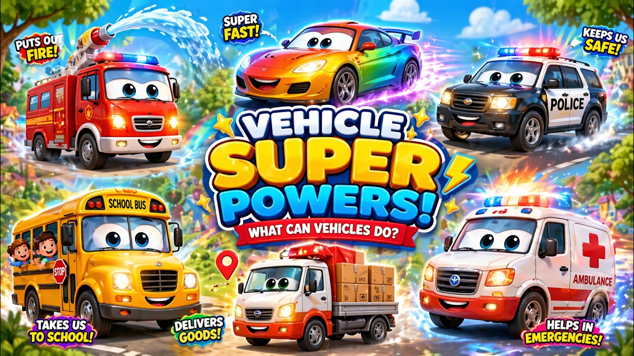 Vehicle Super Powers 🚗✨ | What Can Vehicles Do? | Fun Learning for Toddlers | lullakids
