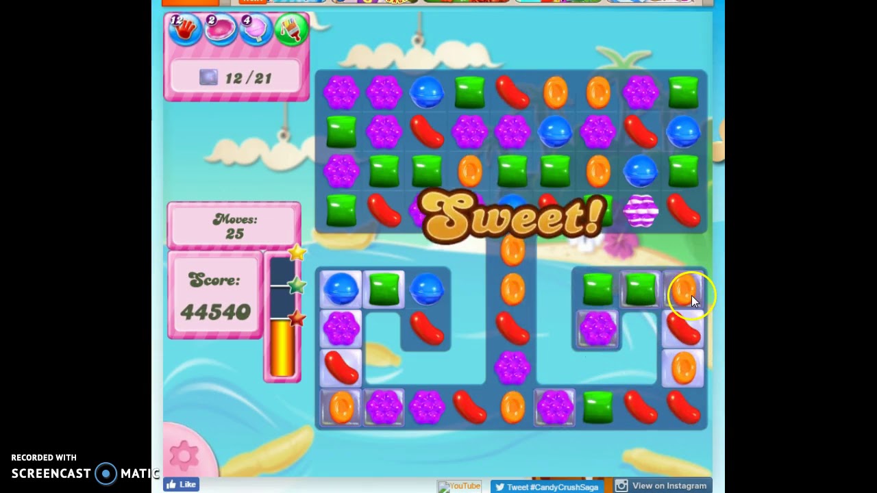 Candy Crush Level 133 Audio Talkthrough, 3 Stars 0 Boosters