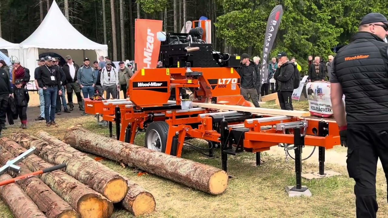 Wood-Mizer LT70 WIDE mobilt sågverk, demo Elmia-mässan 2025