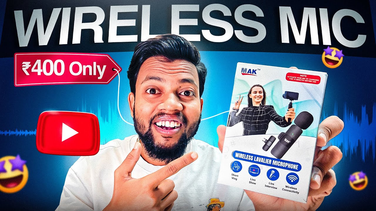 Cheapest Wireless Mic ₹400 Only 🤩 For Youtube & Instagram Reels ✌️