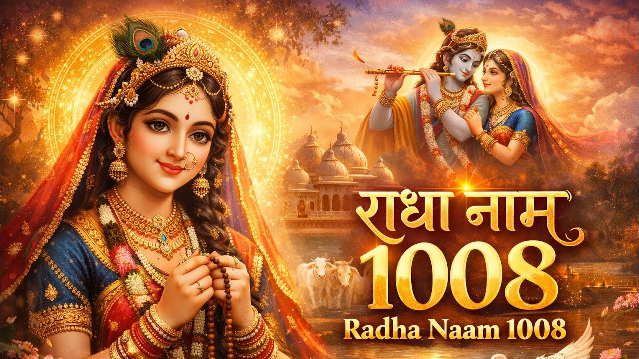 अखंड श्री राधा नाम जप 1008 Baar Shri Radha Naam Jaap 1008Times Radha Naam Dhun | Vrindavan Tunes