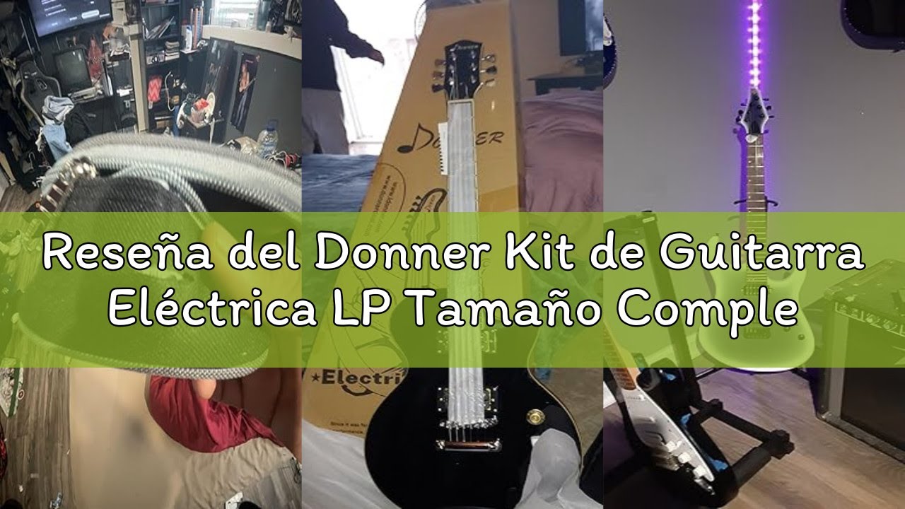 Reseña del Donner Kit de Guitarra Eléctrica LP Tamaño Completo con Bolsa, Correa, Cable (Sunburst, D