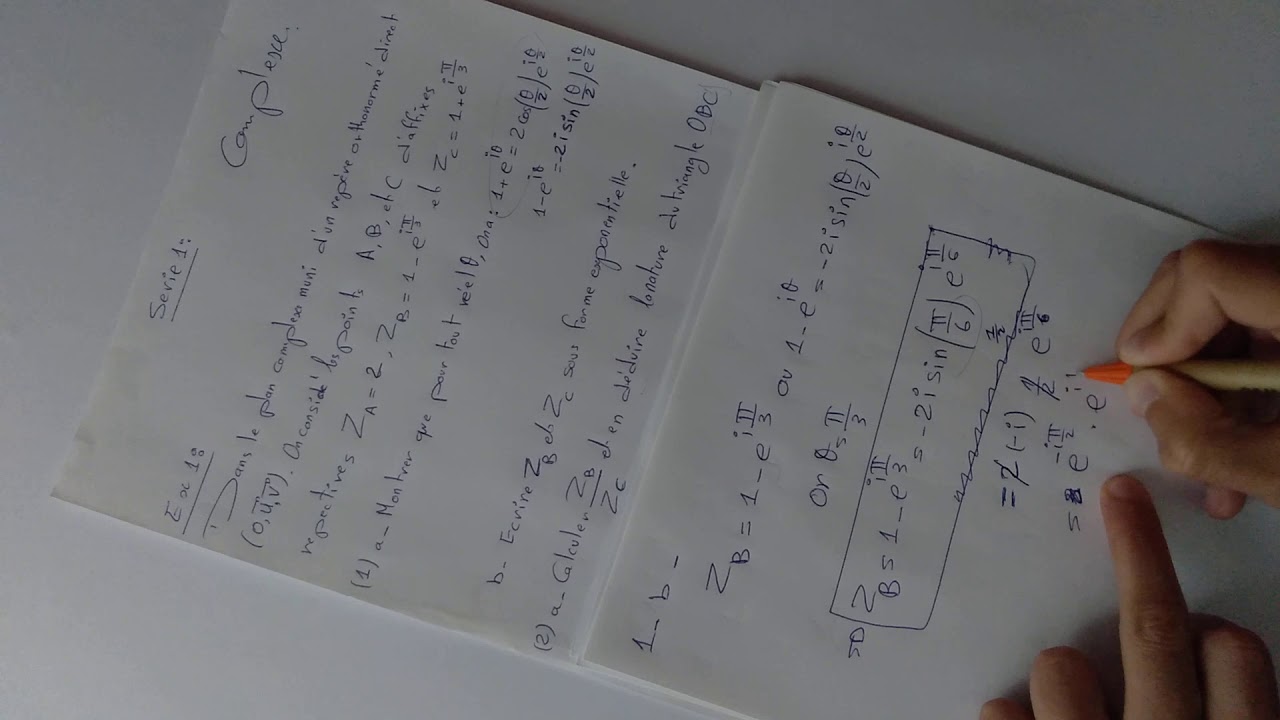 Revision Mathemathique  Bac Science et Bac technique 2020 . Serie 1- Complexe : Ex 1 -Partie 1