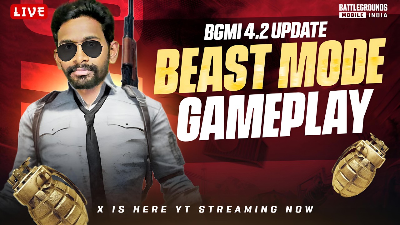 🔴BGMI LIVE🔥|| EXPLORING NEW 4.2 UPDATE LIVE 🤩 |TELUGU| HINDI|- #126 #bgmi #bgmilive #pubg ⁨