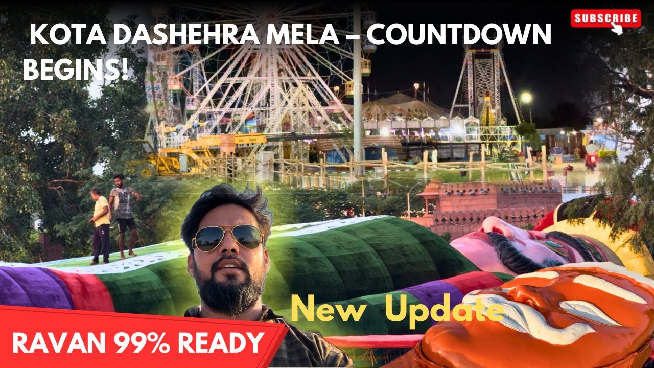 Kota Dussehra Mela 2025 | Ravan 99% Ready with Kumbhkaran & Meghnad | Asia’s Biggest Dussehra Mela 