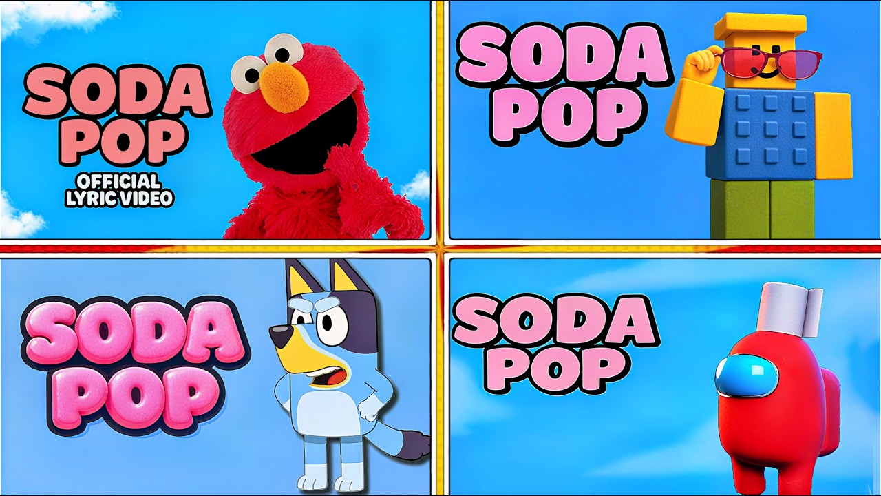 SODA POP - AMONG US  🆚 STEAL A BRAINROT 🆚 SESAME STREET 🆚 BLUEY - MUSIC BATTLE