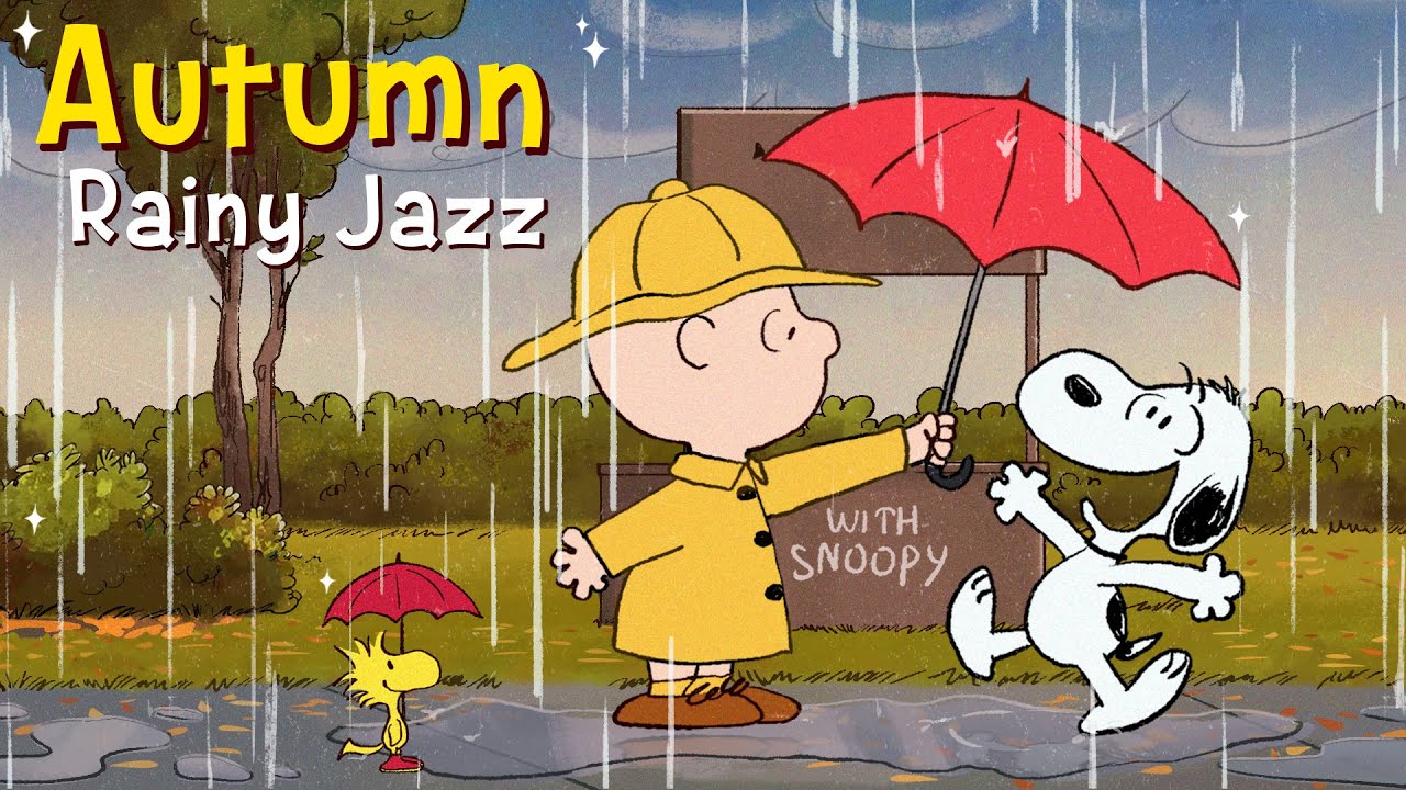 Jazz & Rainy Autumn Days with Snoopy 🎷🌧 | Peaceful Background Music & Fall Ambience