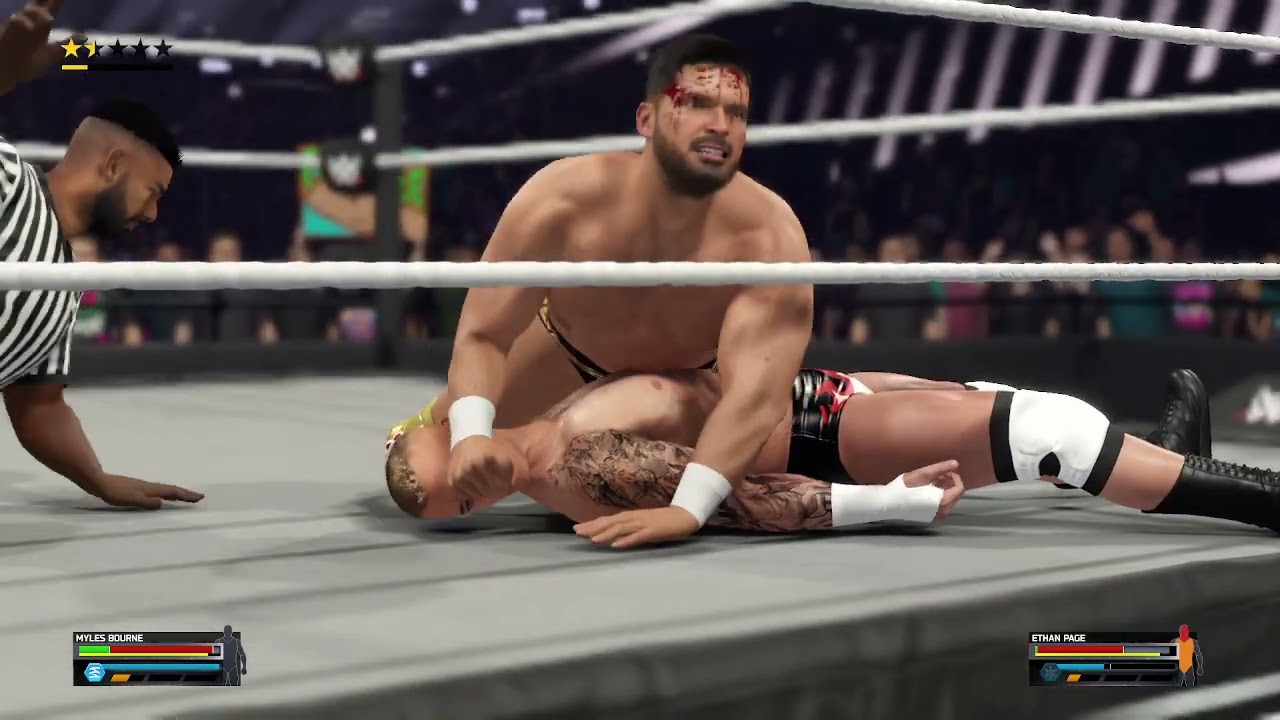 wwe 2k25 myles bourne vs ethan page