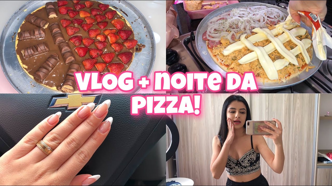 VLOG: LAVEI MEUS PINCÉIS- FAZENDO AS UNHAS- NOITE DA PIZZA