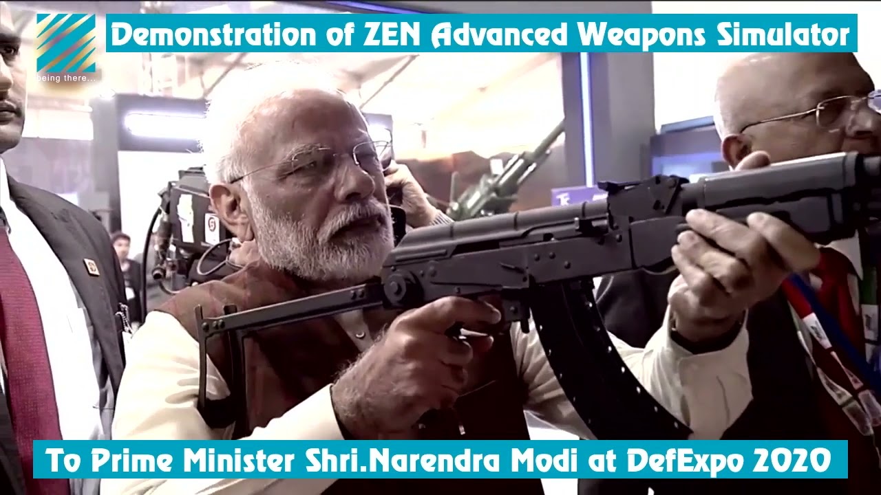 Prime Minister Mr. #Narendra Modi fires Zen Advanced Weapons Simulator at DefExpo2020
