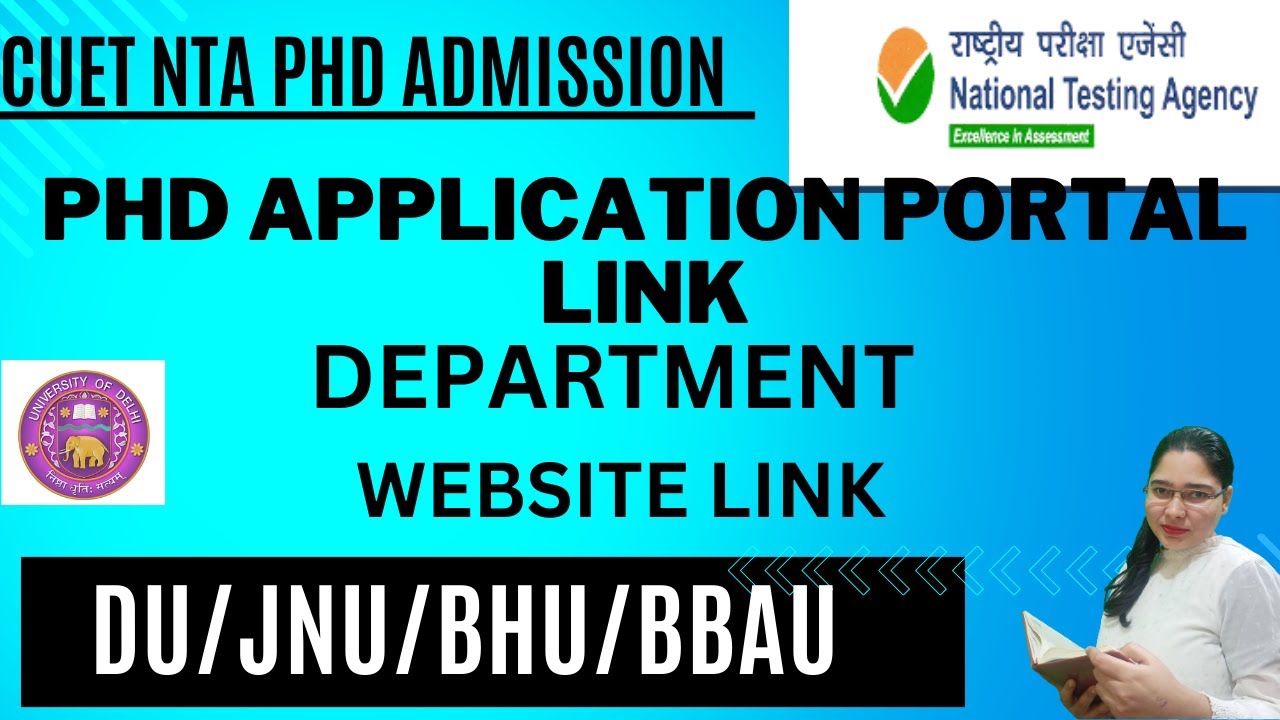 NTA-PhD admission 2023 ll DU Application Portal Link VS. Departmental website Link ll Check here