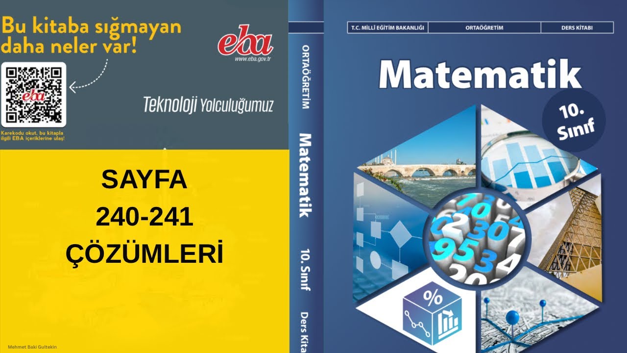 10. Sınıf MEB Matematik kitabı Sayfa 240-241 Çözümleri