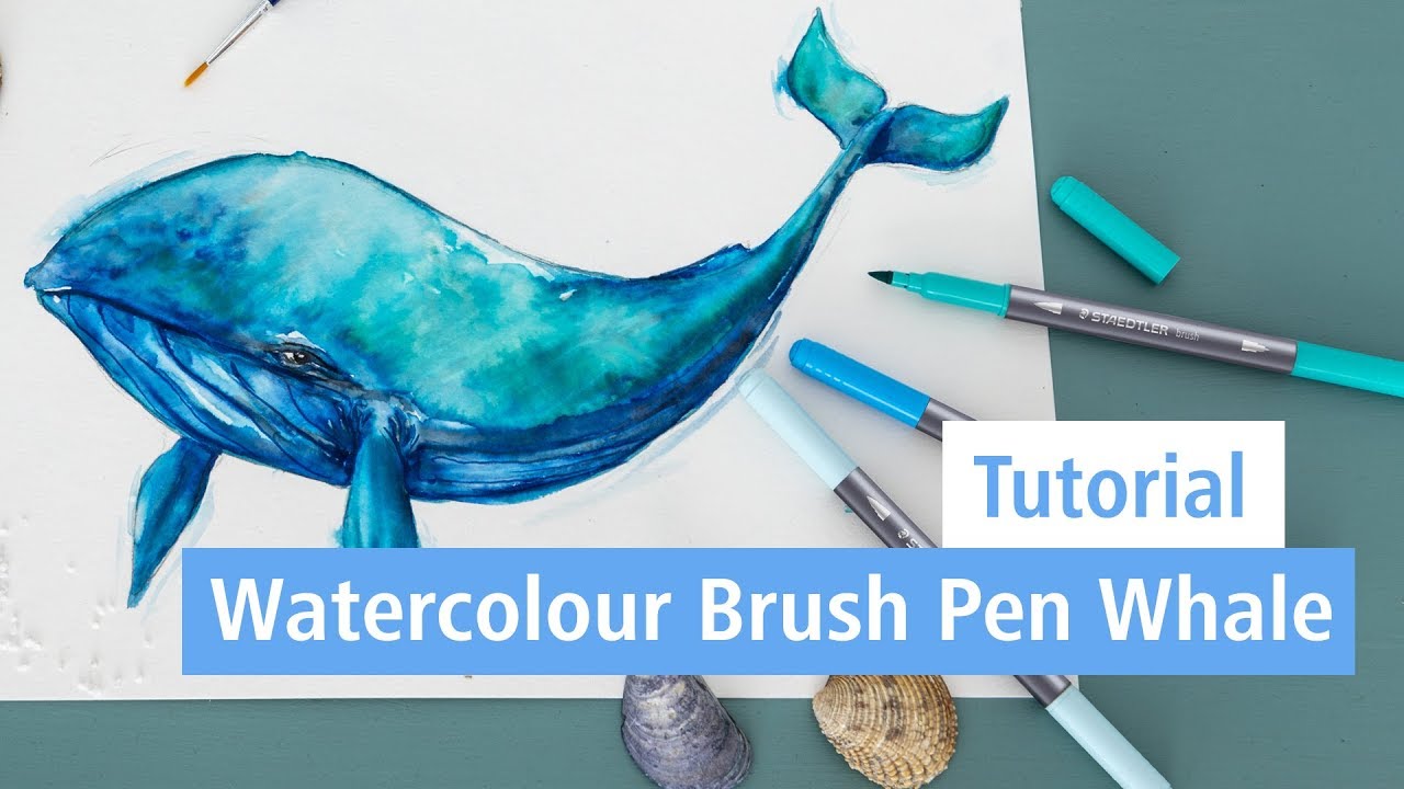 Brush pen whale ▪ DIY Tutorial | STAEDTLER