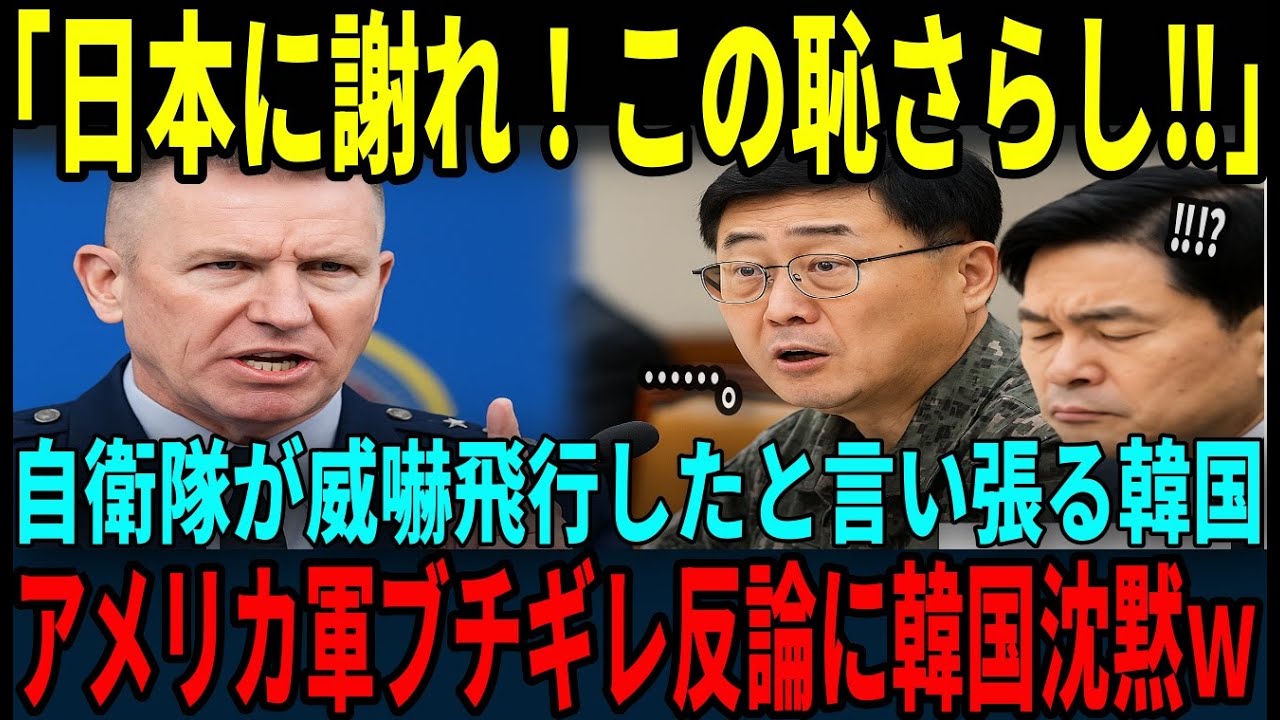 【海外の反応】「日本が威嚇してきたんだ‼」自衛隊機の低空飛行に韓国が非難…アメリカ軍幹部の反論に衝撃の反応