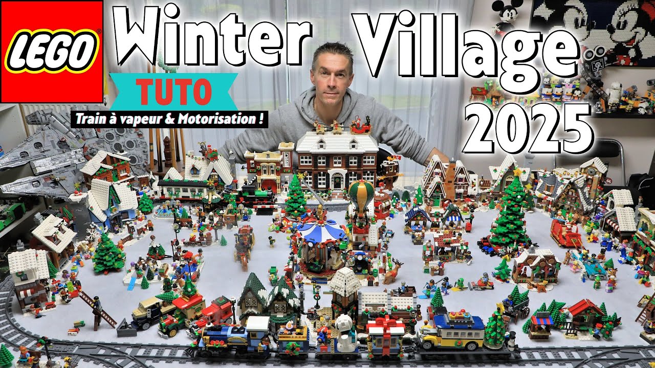 LEGO Wintervillage 2025 : Train à vapeur, Motorisation, mon MEILLEUR Dio de Noël !#lego #tutorial