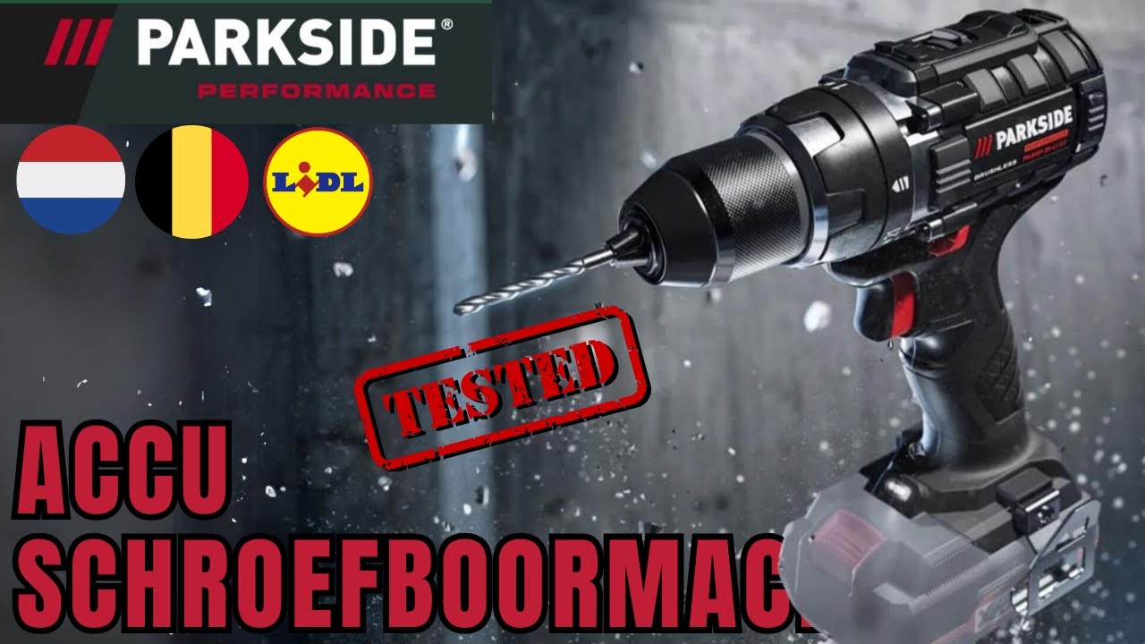 ACCU-SCHROEFBOORMACHINE&nbsp;PARKSIDE BRUSHLESS PABSP 20-Li C2 DUTCH NEDERLANDS  BELGIUM LIDL