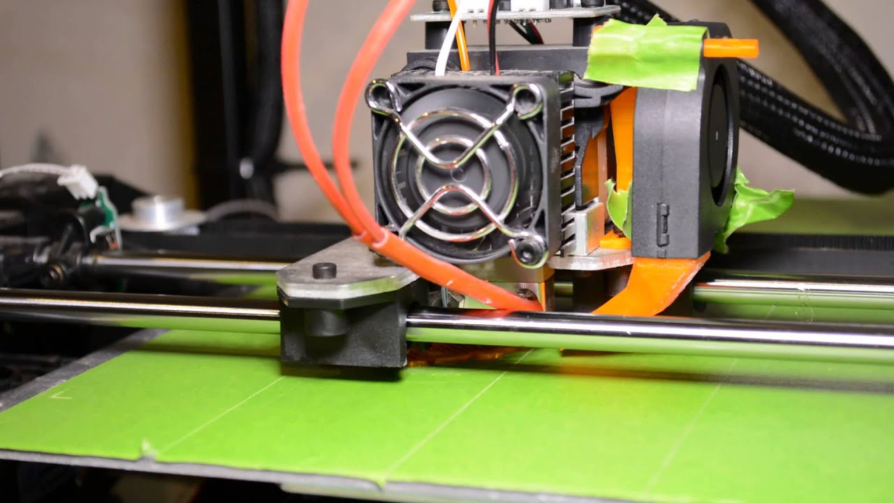 Yoda bust being 3D printed on a RigidBot Big, 2nd try