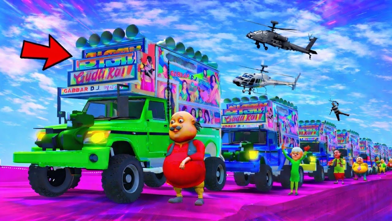 GTA 5: Motu Patlu vs India’s BIGGEST DJ Ramp Challenge 🤯