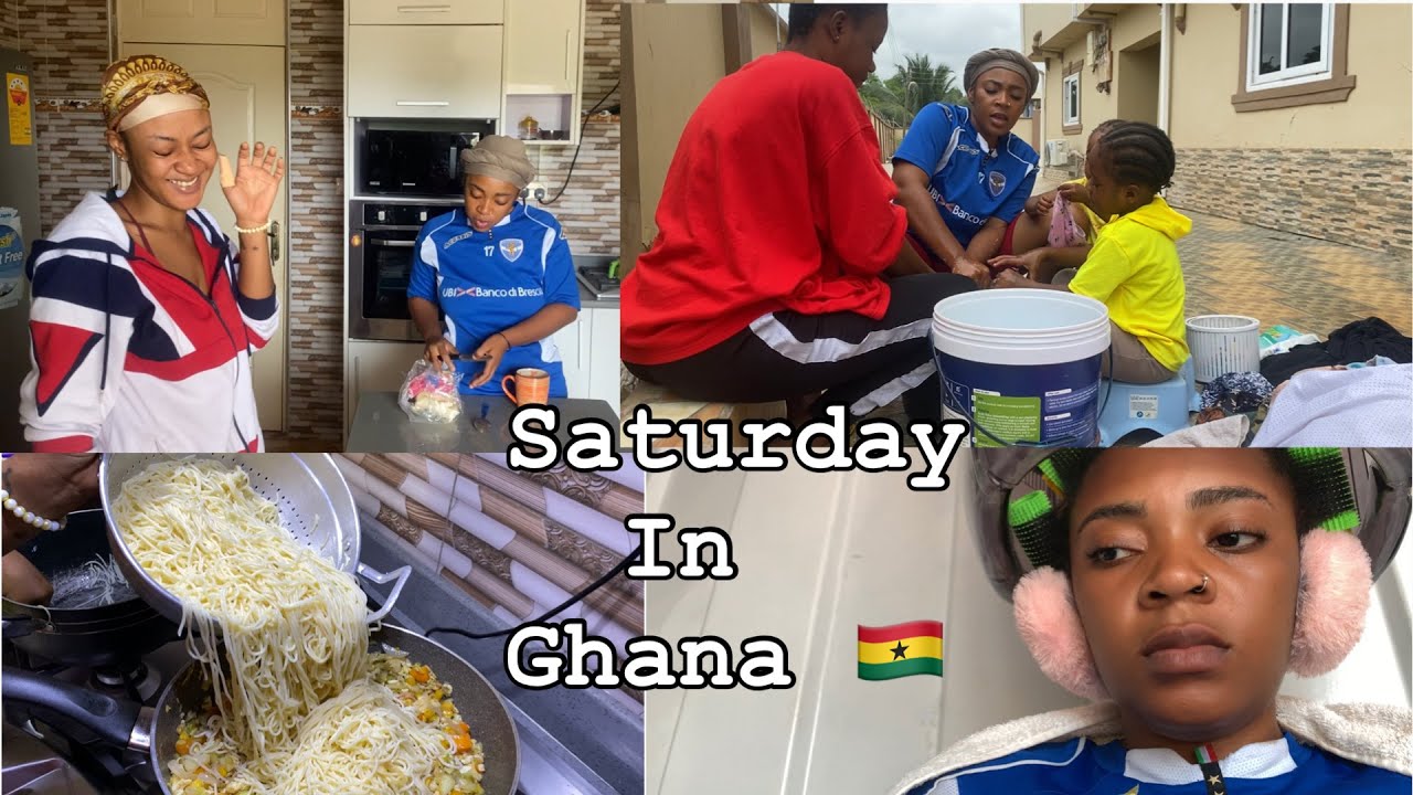 A typical Weekend in Ghana|| cook and clean Saturday routine in a Big home|| vlog2022