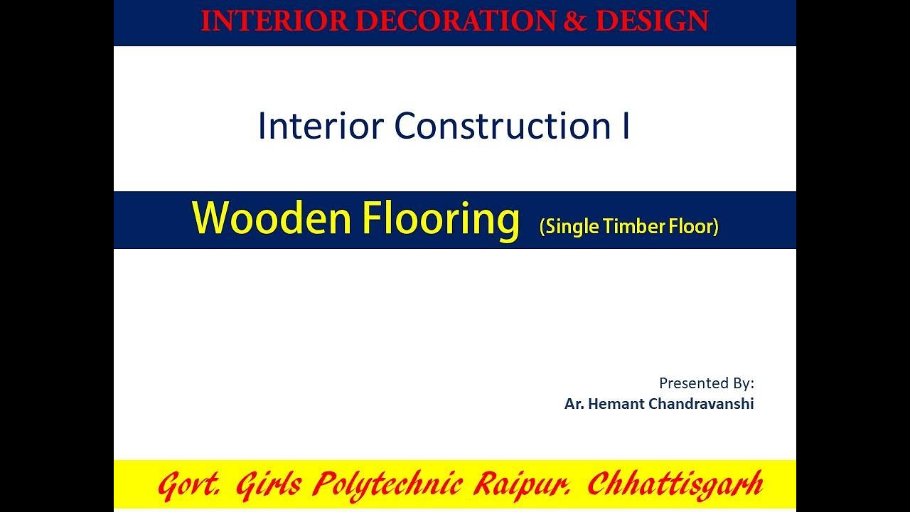 single timber floor