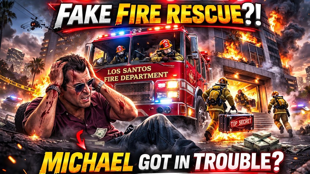 FIRE RESCUE COMPLETE...BUT MICHEAL GOT IN TROUBLE? #gaming #viral #trending #shorts #fyp #gta5