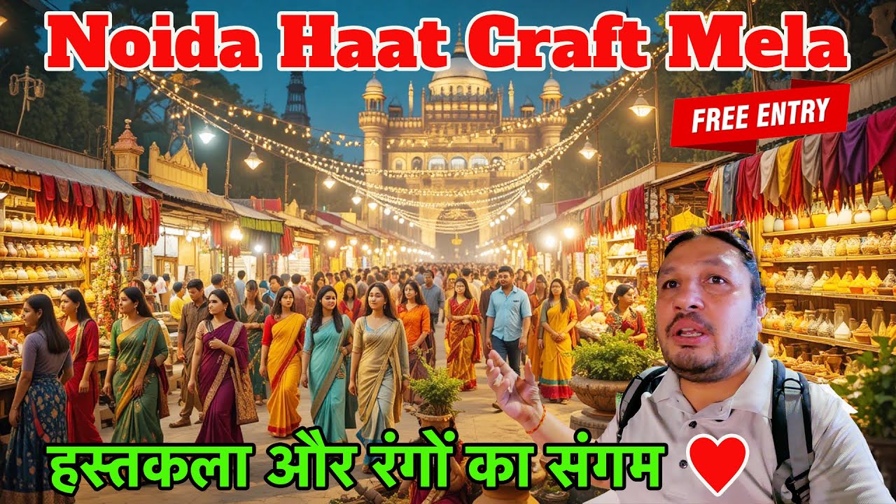 Noida Haat Craft Mela🔥|| हस्तकला का हाट: नोएडा का रंगीन मेला ❤️ || Noida Haat || Sangam Vlogs 2.0🛍️