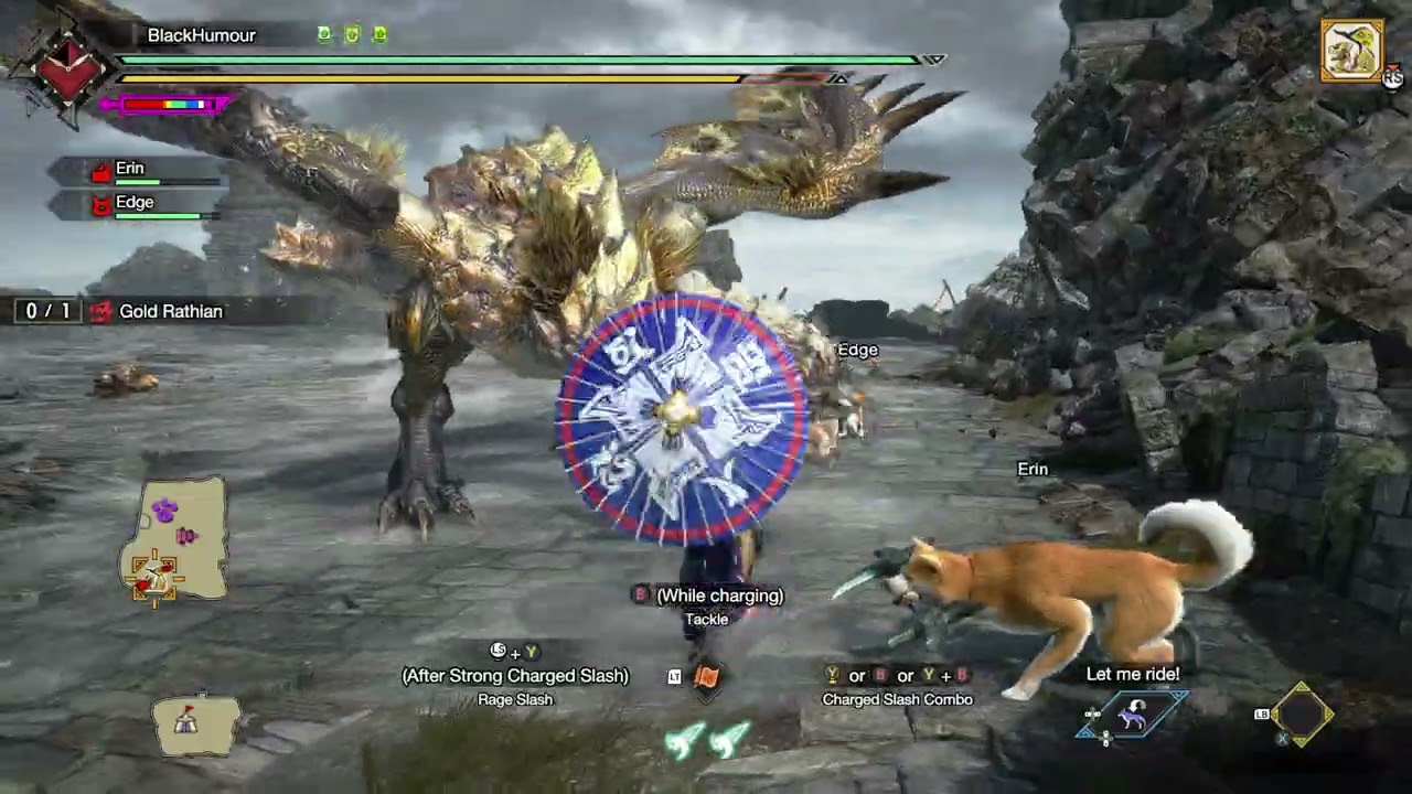 Monster Hunter Rise Sunbreak - Gold Rathian no death plus tail cutting