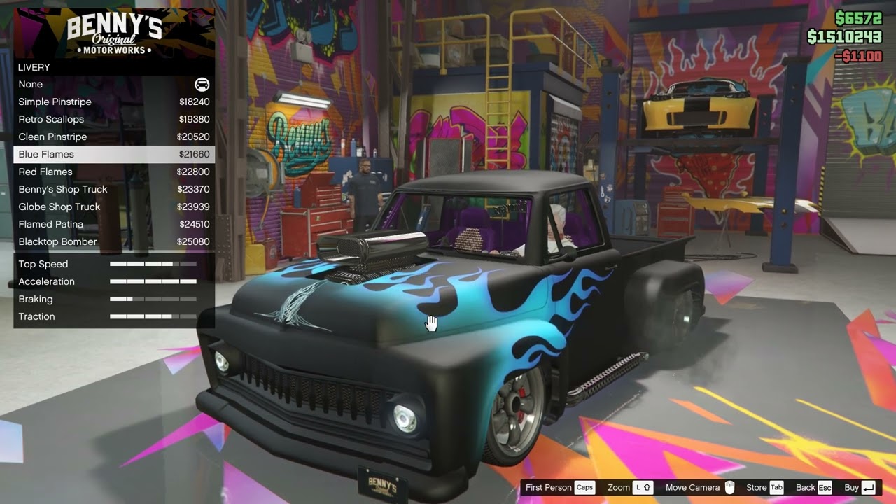 GTA V Online - Vapid Slamvan Custom Muscle car from Benny's full customization #gtaonline