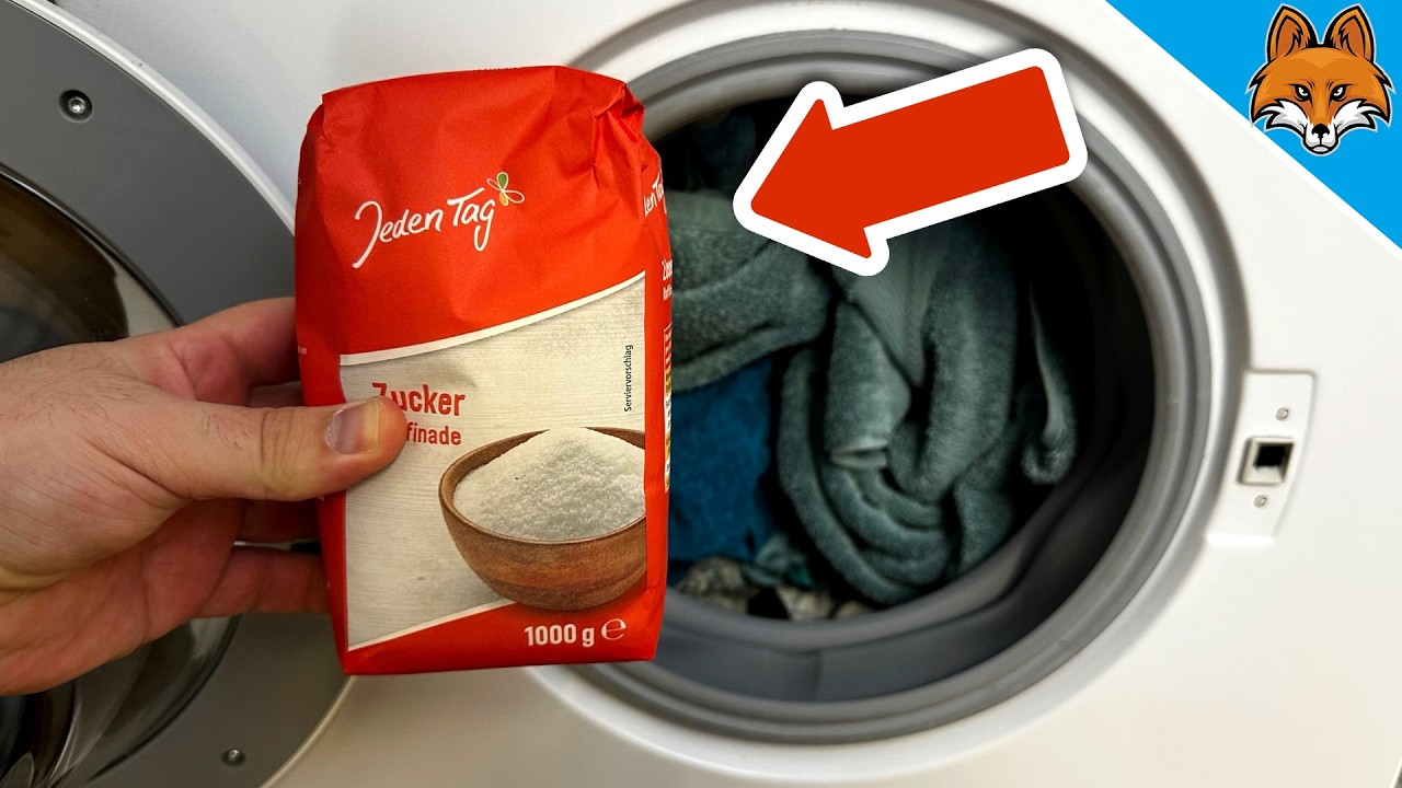 Kippe ZUCKER in die Waschmaschine und STAUNE WAS PASSIERT💥(Genialer Trick)🤯