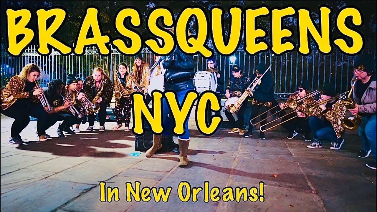 Brass Queens NYC in New Orleans, French Quarter, Jackson Square, Feb.9th 2020