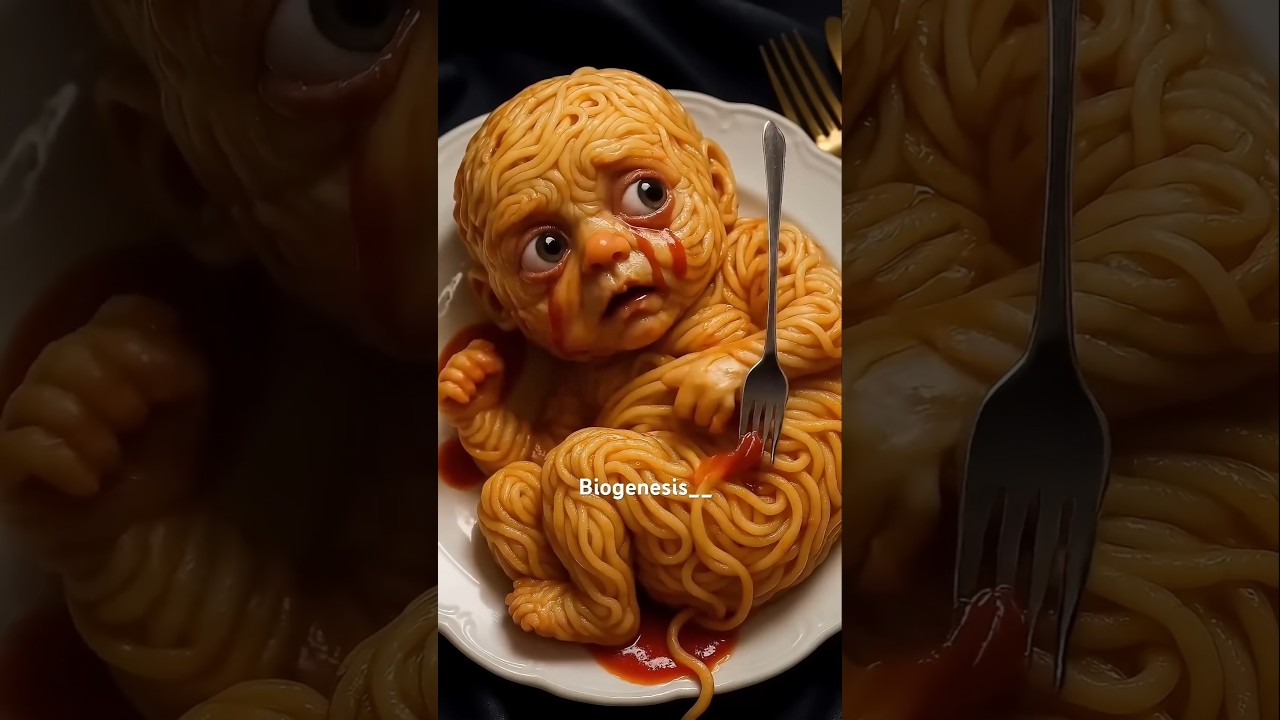 What?! Noodles Baby on My Plate? Funny & Entertaining! #shorts