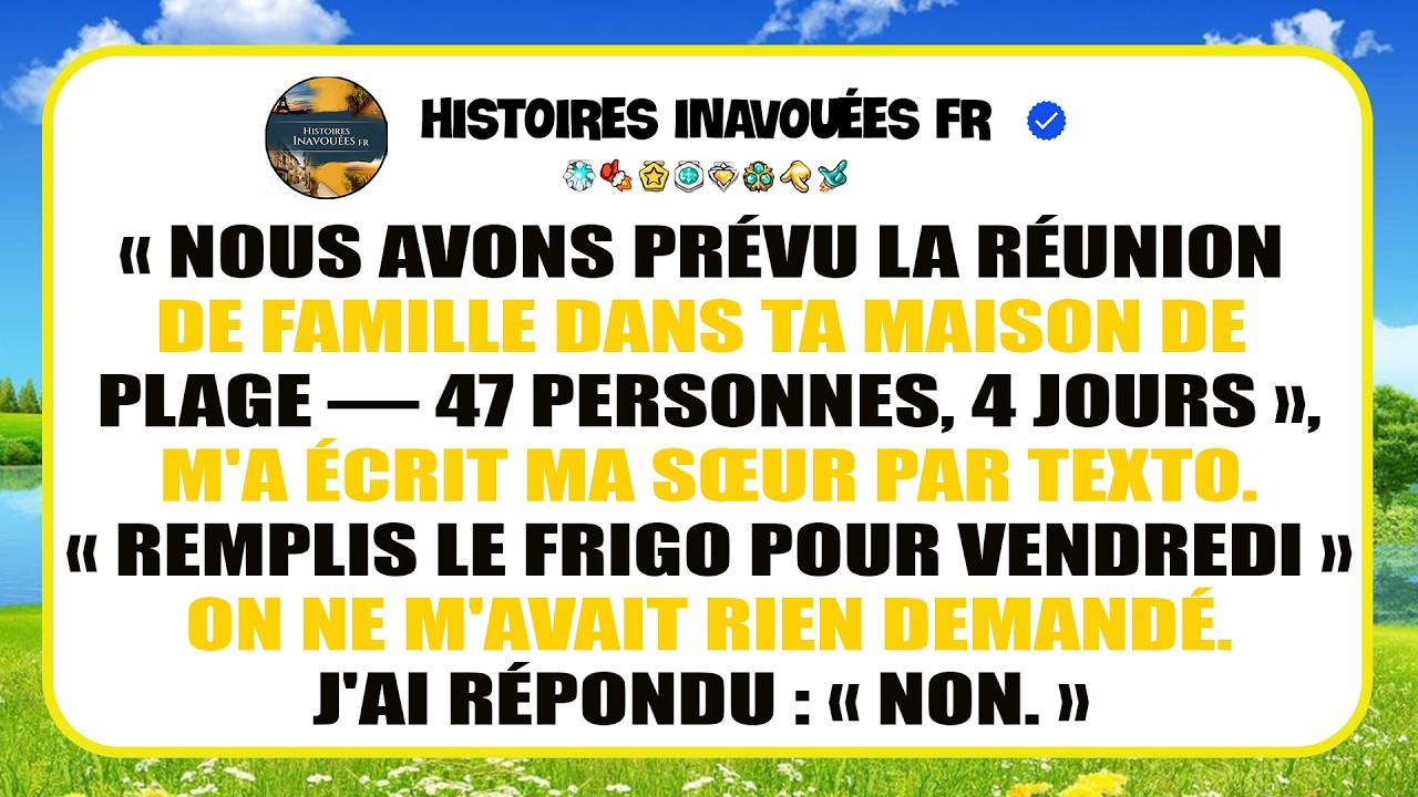 Ma Sœur Impose 47 Invités Chez Moi Pour 4 Jours Et Me Dit D’acheter Tout.