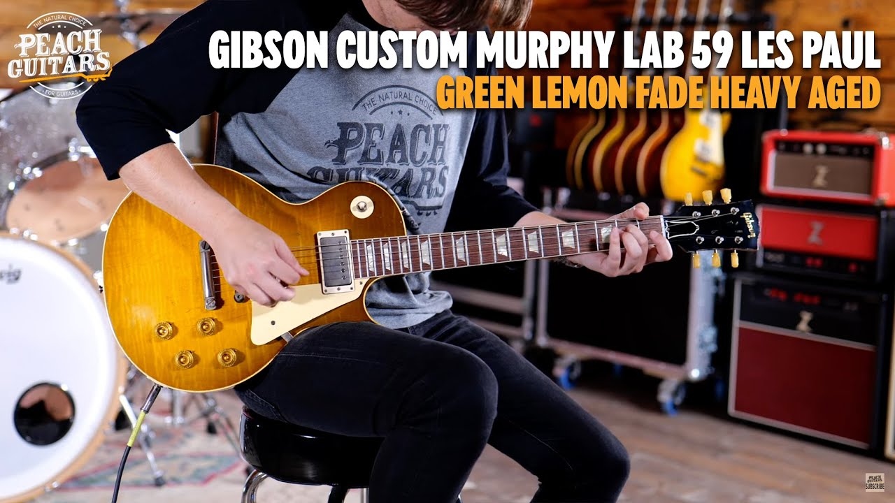 No Talking...Just Tones | Gibson Custom Murphy Lab 59 Les Paul Green Lemon Fade Heavy Aged