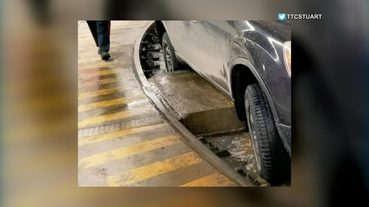 Man drives SUV into Queens Quay streetcar tunnel