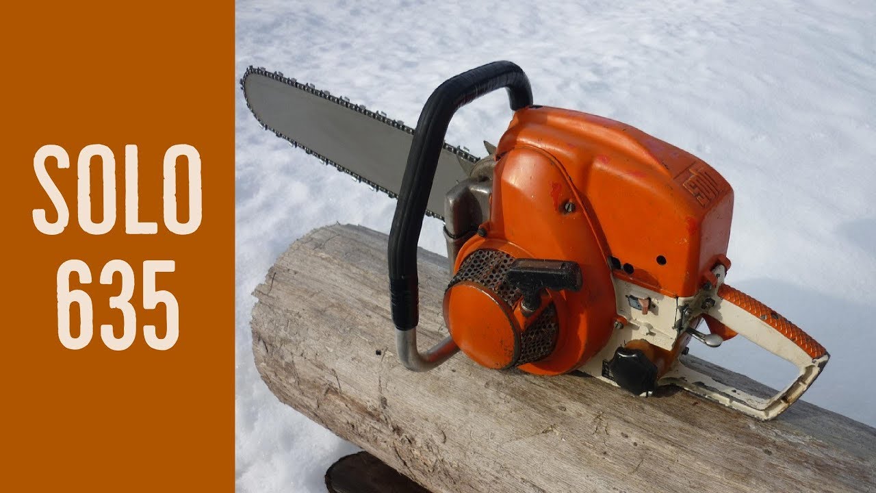 Solo 635 chainsaw at work.